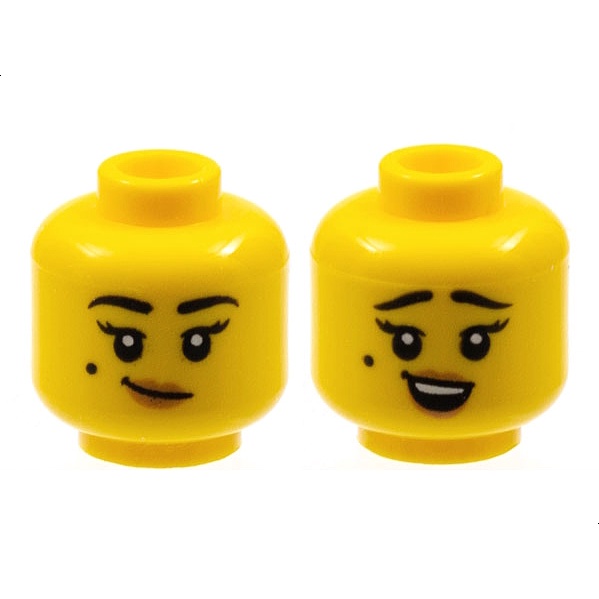 【小荳樂高】LEGO 第22代人偶包 9號 黃色 賞鳥人 女性 人頭/人偶頭 (71032)