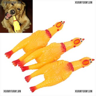 【軒元1】1PC狗小工具新奇黃色橡膠雞寵物玩具新奇