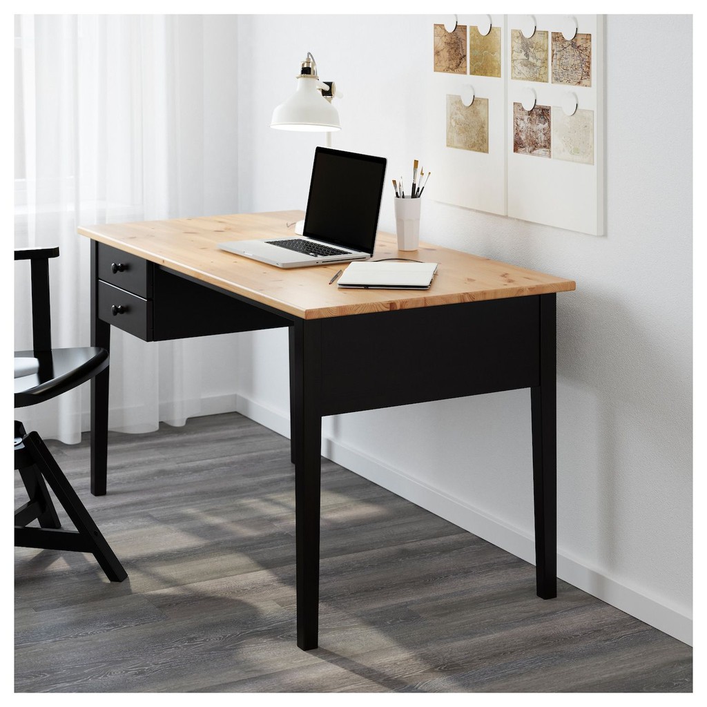 北歐工業LOFT風格經典IKEA宜家ARKELSTORP書桌/工作桌附抽屜/黑色/二手八成新/原$9990特$5500