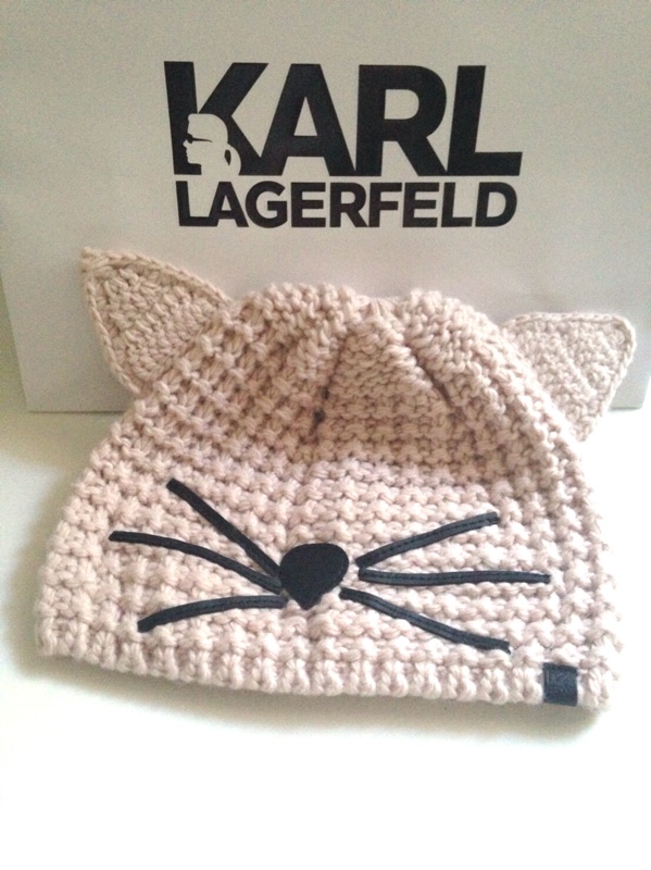 🇫🇷KARL 法國 karl lagerfeld 俏皮軟帽編織限量貓耳毛帽  貓帽
