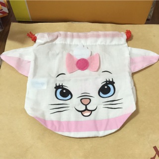 Yujin 迪士尼 瑪麗貓 瑪莉貓 束口袋 化妝包 收納袋