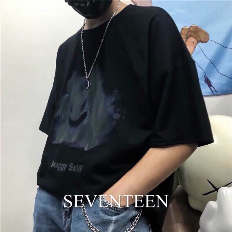 Seventeen 暗黑耿鬼寶可夢pokemon 五分袖 蝦皮購物