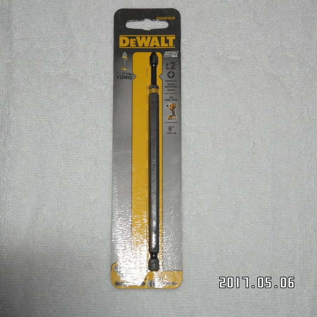 Dewalt 得偉 6" 150MM 長PH2起子頭 6.35mm 內六角 耐衝擊 氣動版 非Beta,wera