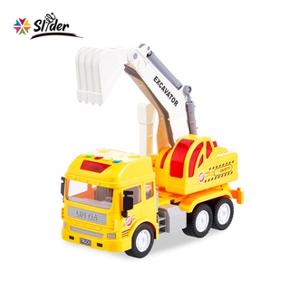 Slider 滑來滑趣｜聲光磨輪工程車(怪手工程車) ｜台灣現貨/品牌旗艦店/商檢合格