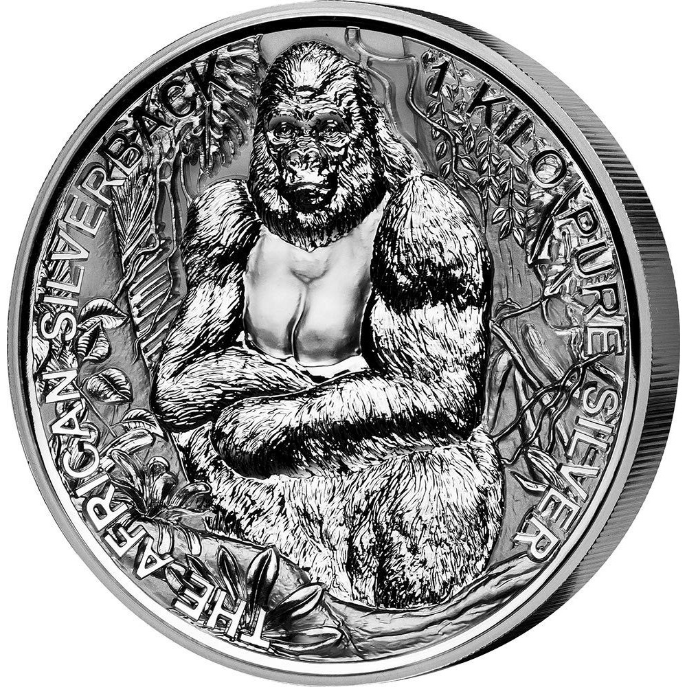 預購 - 2018吉布地-大猩猩-1公斤銀幣