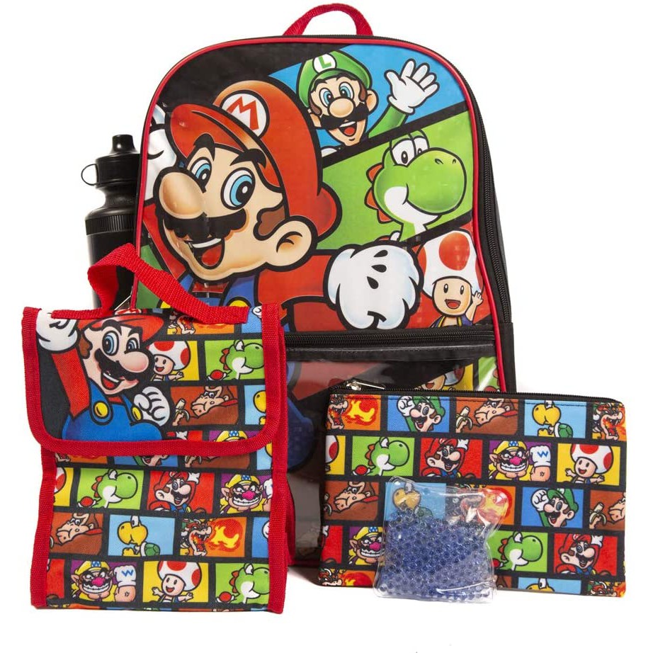 👍正版空運👍美國代購任天堂 超級瑪利歐 MARIO 路易吉 兒童 男童 書包 後背包 餐袋 水壺   背包  便當袋