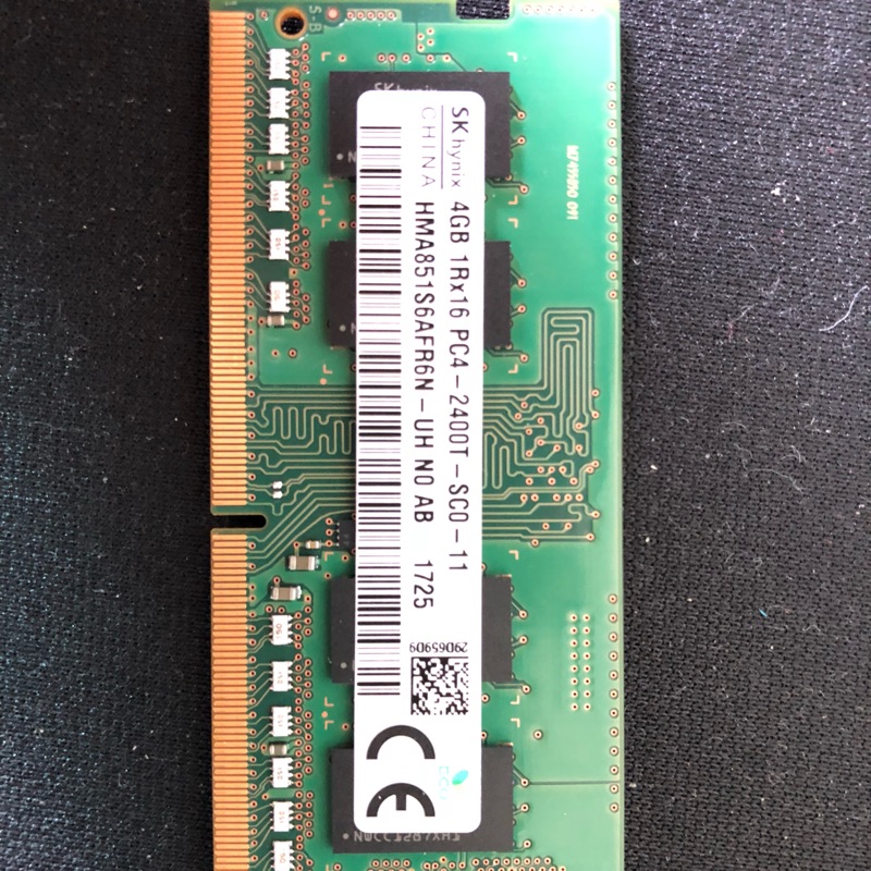 SK Hynix海力士DDR4 2400 4G ASUS筆電用