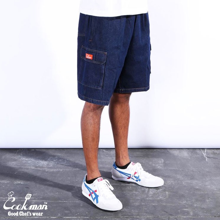 COOKMAN USA 231-11933 Chef Short Cargo Pants 廚師短褲 口袋短褲 (丹寧藍)