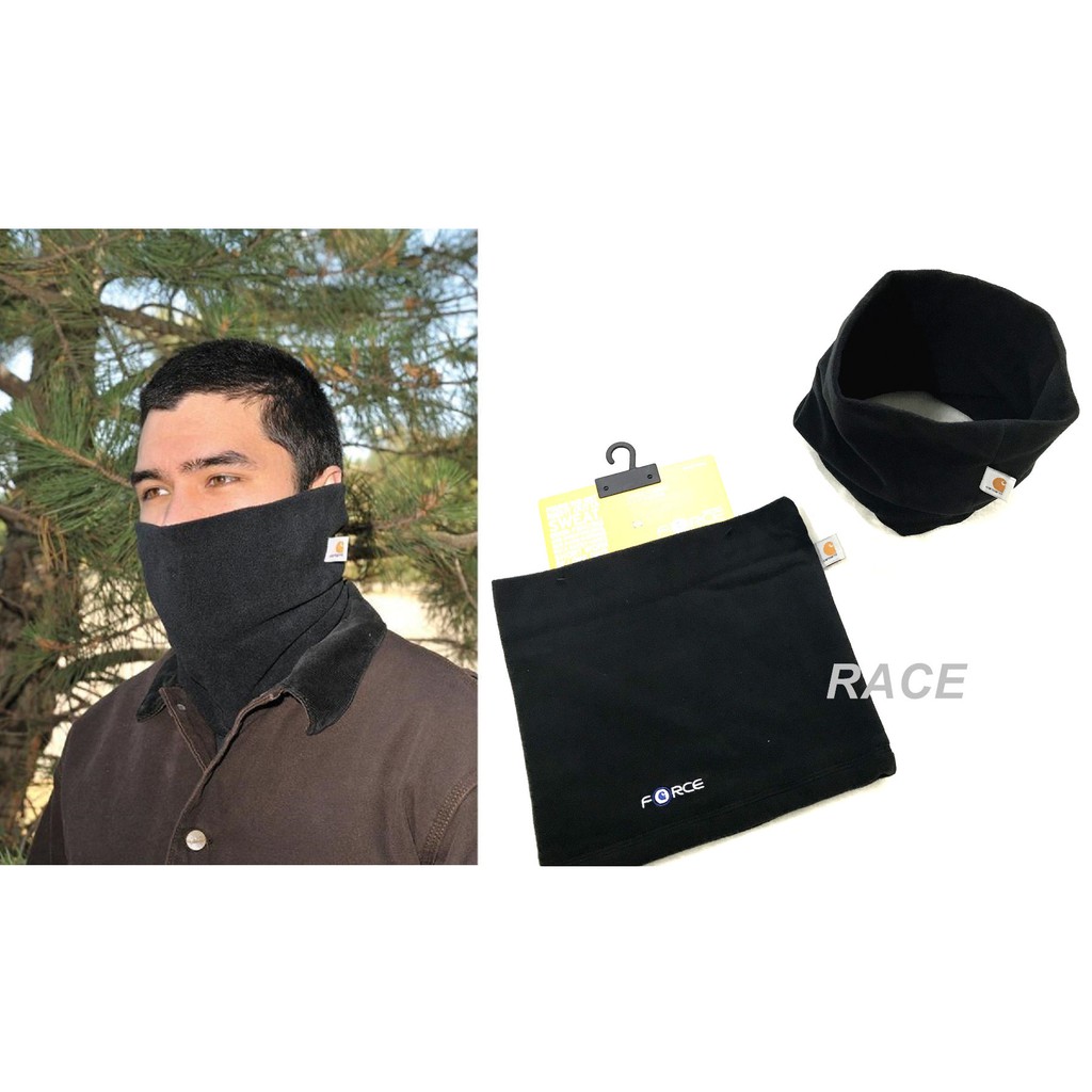 【RACE】CARHARTT FLEECE NECK GAITER FORCE 圍巾 套頭 圍脖 脖圍 羊毛 工裝 黑 蝦皮購物