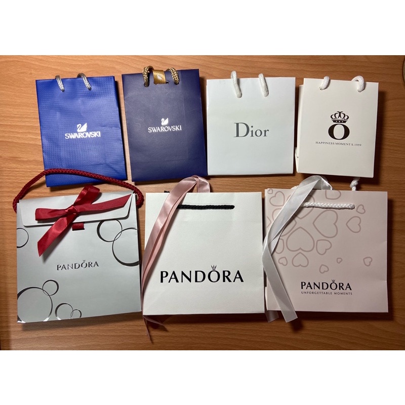 現貨正品✨ Swarovski 紙袋 PANDORA 紙袋 Dior紙袋  精品紙袋 專櫃紙袋 精品禮物袋