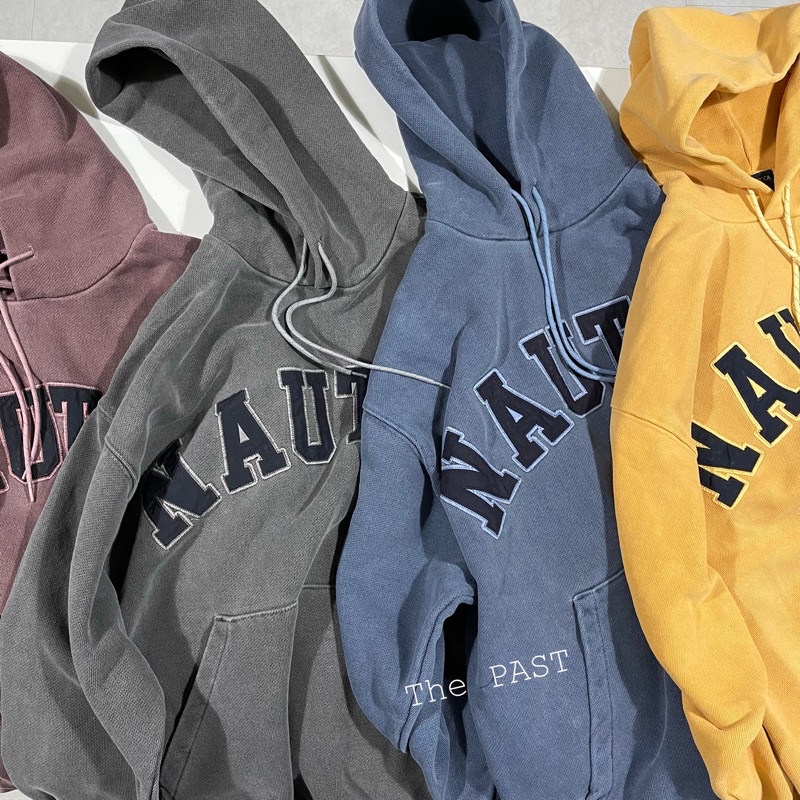 {The PAST} 台北門市 NAUTICA  Pigment Dyed Arch Logo 帽T 水染 現貨