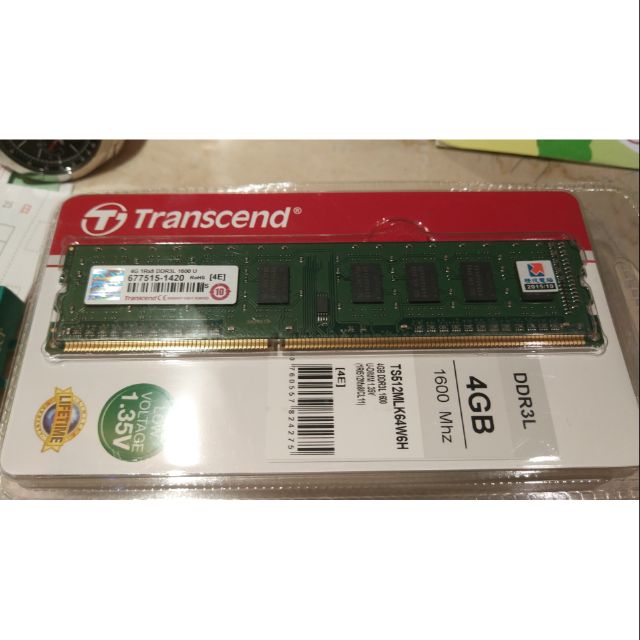 創見 DDR3 1600 4GB  低電壓版 桌上型電腦 記憶體 單面顆粒 終身保固