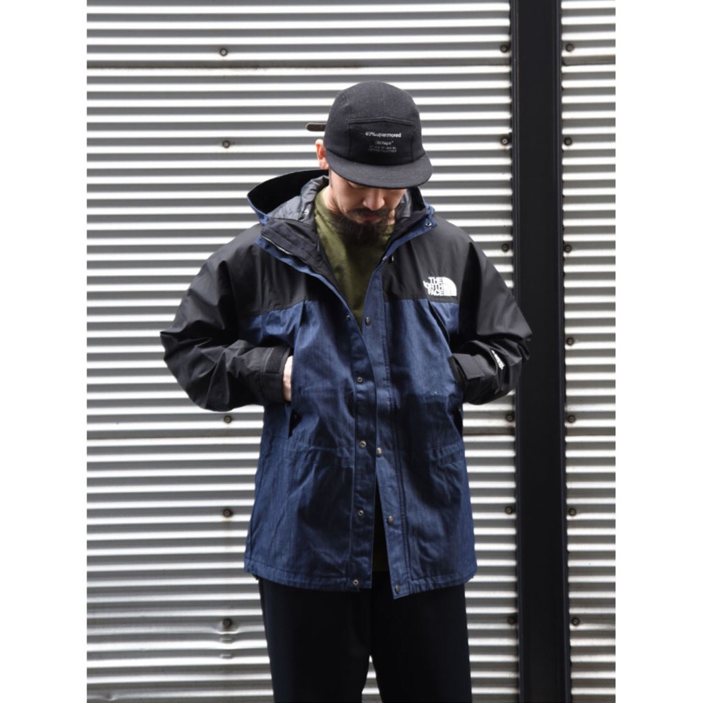 supreme north face denim jacket