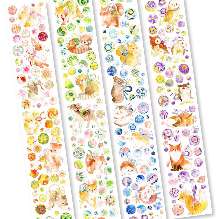 紙膠帶分裝 歪的工作室 和風小動物 循環分裝 台灣原創紙膠帶 動物款 和紙 附離型紙 蝦皮購物