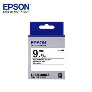 【原廠】EPSON LK-3WBN C53S653401標籤帶(一般9mm )白底黑字 種類繁多下單前請先再次確認型號