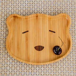 【生活工場】Natural動物餐盤-小熊 可愛小物 自然材質 環保