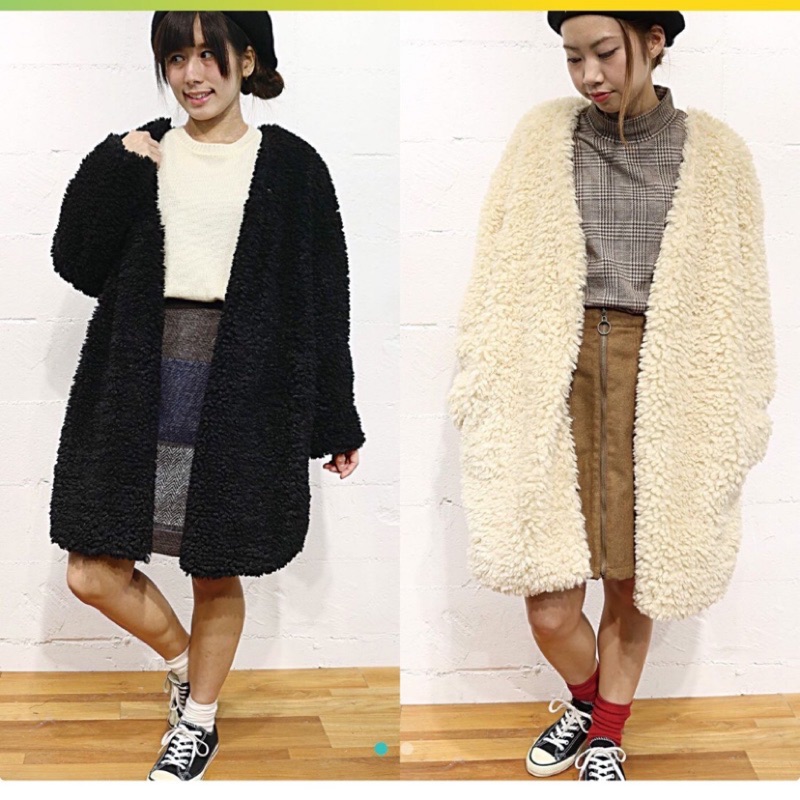 客訂 日貨日系rivet Surge 米白泰迪熊羊羔毛長版大衣外套福袋 蝦皮購物