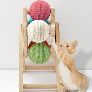 萌爪爪 貓抓球 貓玩具 劍麻球 五彩風火輪 逗貓玩具 磨爪貓咪 寵物用品