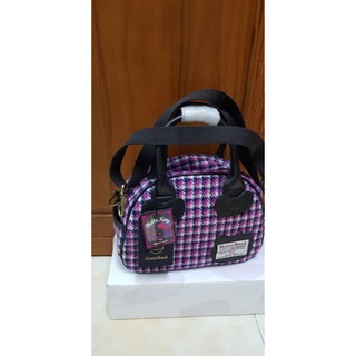 Harris Tweed 蘇格蘭 經典格紋毛呢包 sanrio 三麗鷗hello kitty 聯名手提包 側揹包 蝴蝶結