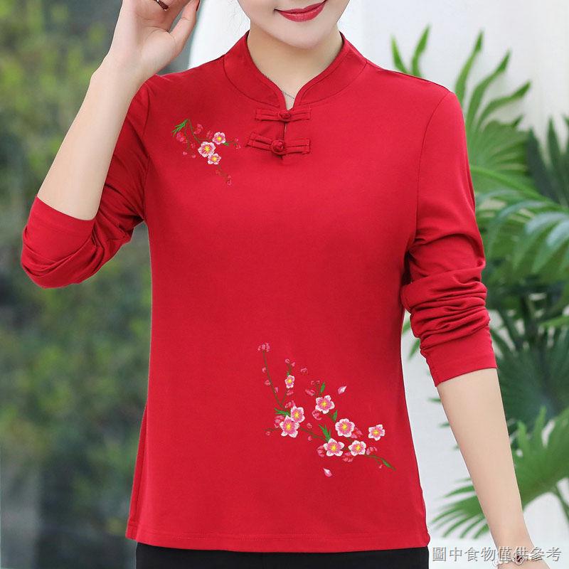 中老年女唐裝上衣長袖的價格推薦 22年8月 比價比個夠biggo