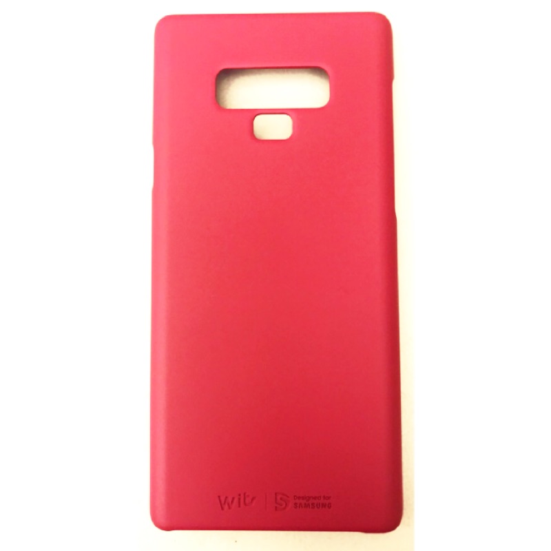 Note 9手機殼-霧面桃紅/質感皮革