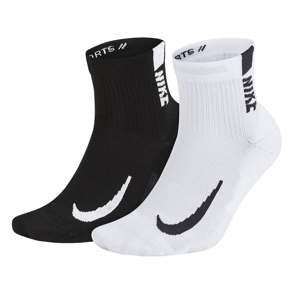 Nike 襪子 Multiplier Ankle Socks 黑 白 男女款 運動襪 SX7556-906 【ACS】