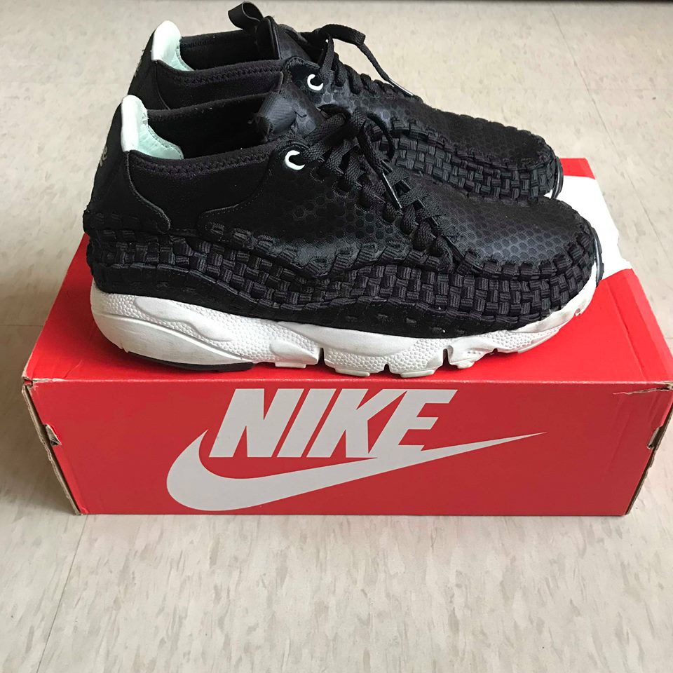 Nike Air Footscape Woven Motion 黑 白 中筒 編織 圓點 443686-001