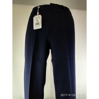 西裝褲 平價服飾 台灣製造冬季高級羊毛素面藍色「平面西裝褲」舒適保暖248-66801-58(29-40)免費修改