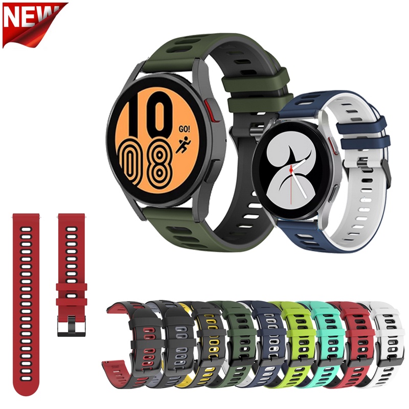 適用於三星Samsung Galaxy Watch4 Watch5 Watch6/Active 2手鍊腕帶的運動矽膠錶帶
