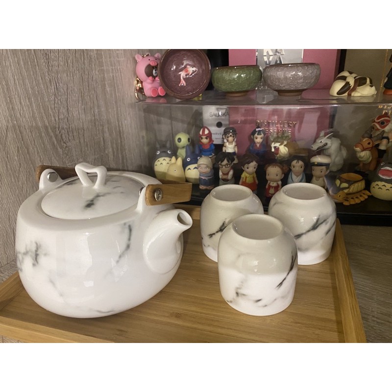 大理石茶壺組 三個茶杯（不含托盤）客訂囉