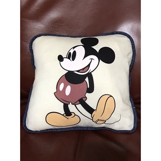 米奇Mickey 迪士尼Disney 抱枕 單寧藍 牛仔藍 枕套可拆洗