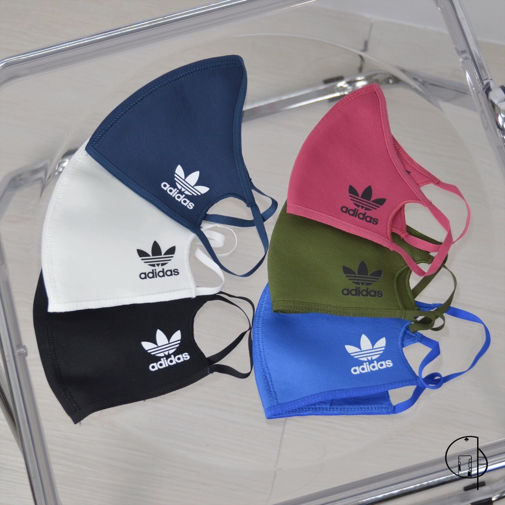 ADIDAS MASK 愛迪達 三葉草 可水洗 布 運動 口罩 非醫療用口罩 多色 情侶款【 肆玥.co  】