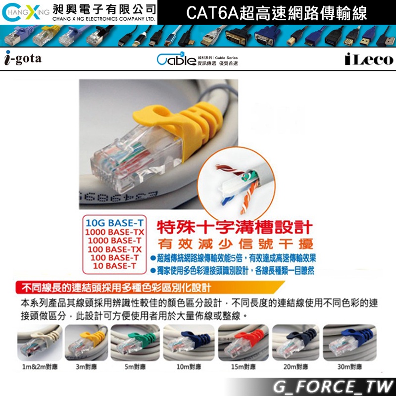 i-gota 愛購它 CAT6A 超高速網路線 多彩線頭網路線 網路線 Cat.6A【GForce台灣經銷】