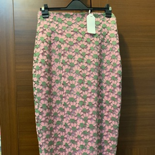 全新 Market 韓國 蕾絲粉色小花裙 韓國服飾 OL氣質 窄裙