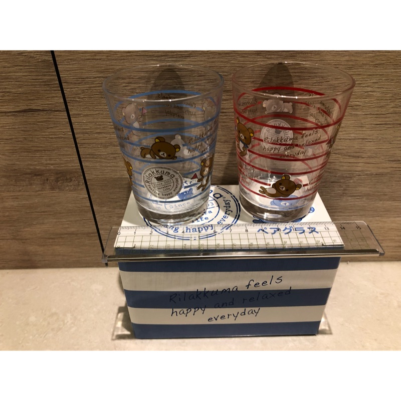 日本製 拉拉熊對杯 拉拉熊杯子/玻璃杯/水杯/茶杯/對杯