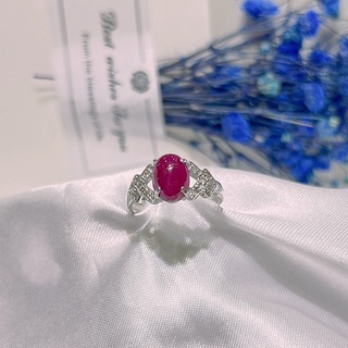 ［K金紅寶石戒指］750 18K 白K金 鑽石 紅寶石 生日禮物 情人節禮物 聖誕節禮物 母親節禮物 紀念禮物 求婚禮物