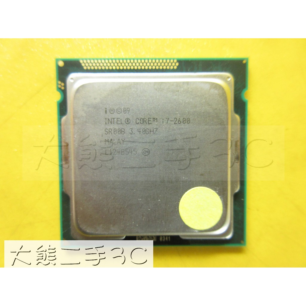 【大熊二手3C】CPU-1155 Core i7-2600 UP 3.8G 8M 5 GT/s SR00B-4C8T