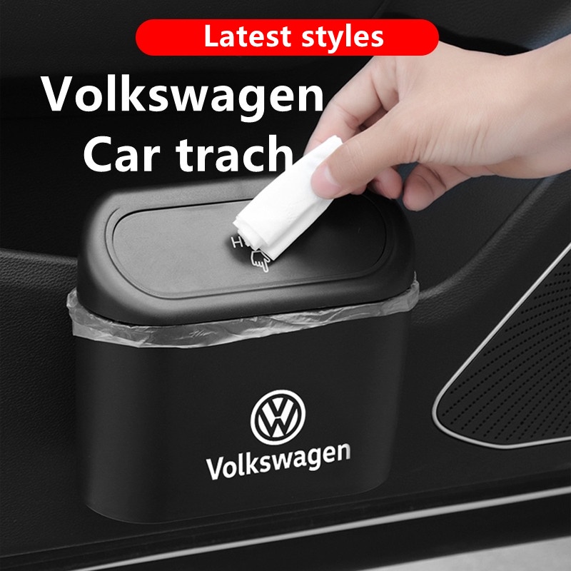 VOLKSWAGEN Abs 汽車內門側掛式垃圾桶汽車座椅靠背多功能儲物箱適用於大眾大眾帕薩特 POLO V-T-Cro