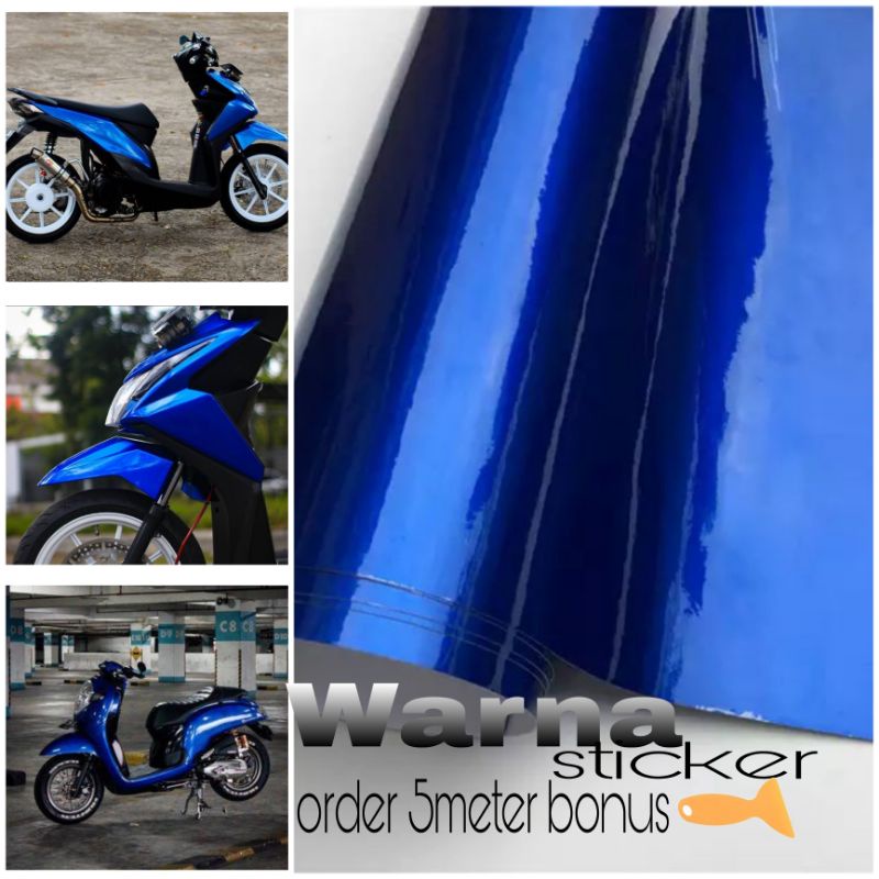Skotlat Blue STICKER CHANDY 藍色摩托車貼紙藍色摩托車貼紙 CANDY 藍色摩托車貼紙 CHA
