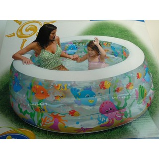 玩樂生活 美國INTEX58480圓型金魚充氣游泳池 兒童戲水池 幼兒夏天玩水池 嬰兒遊戲球池(免費維修 瑕疵換新品)