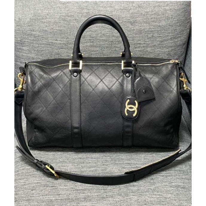 Chanel Vintage Boston Bag 香奈兒小牛皮 45cm波士頓包/旅行袋