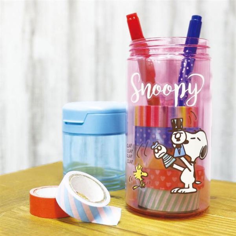 《Amigo》日本 Peanuts Snoopy 史努比 史奴比 筆筒 隨身筆筒 收納筒 筆筒收納盒 雙層筆筒 鉛筆盒