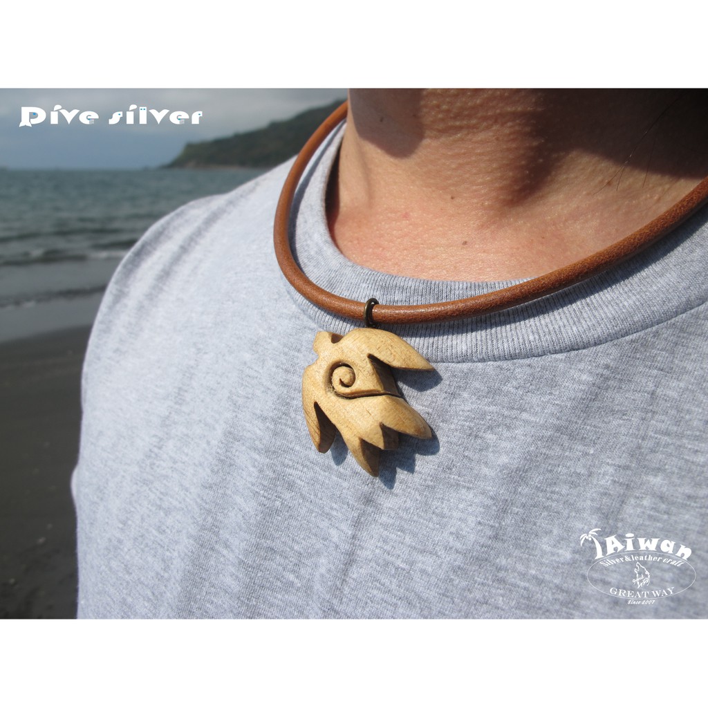 【Diving Wooden ocean 】手工海洋木頭項鍊--海龜