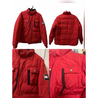 tommy hilfiger 二手重磅 羽絨外套s號 美版男款7-8成新 米其林風格刺繡早期