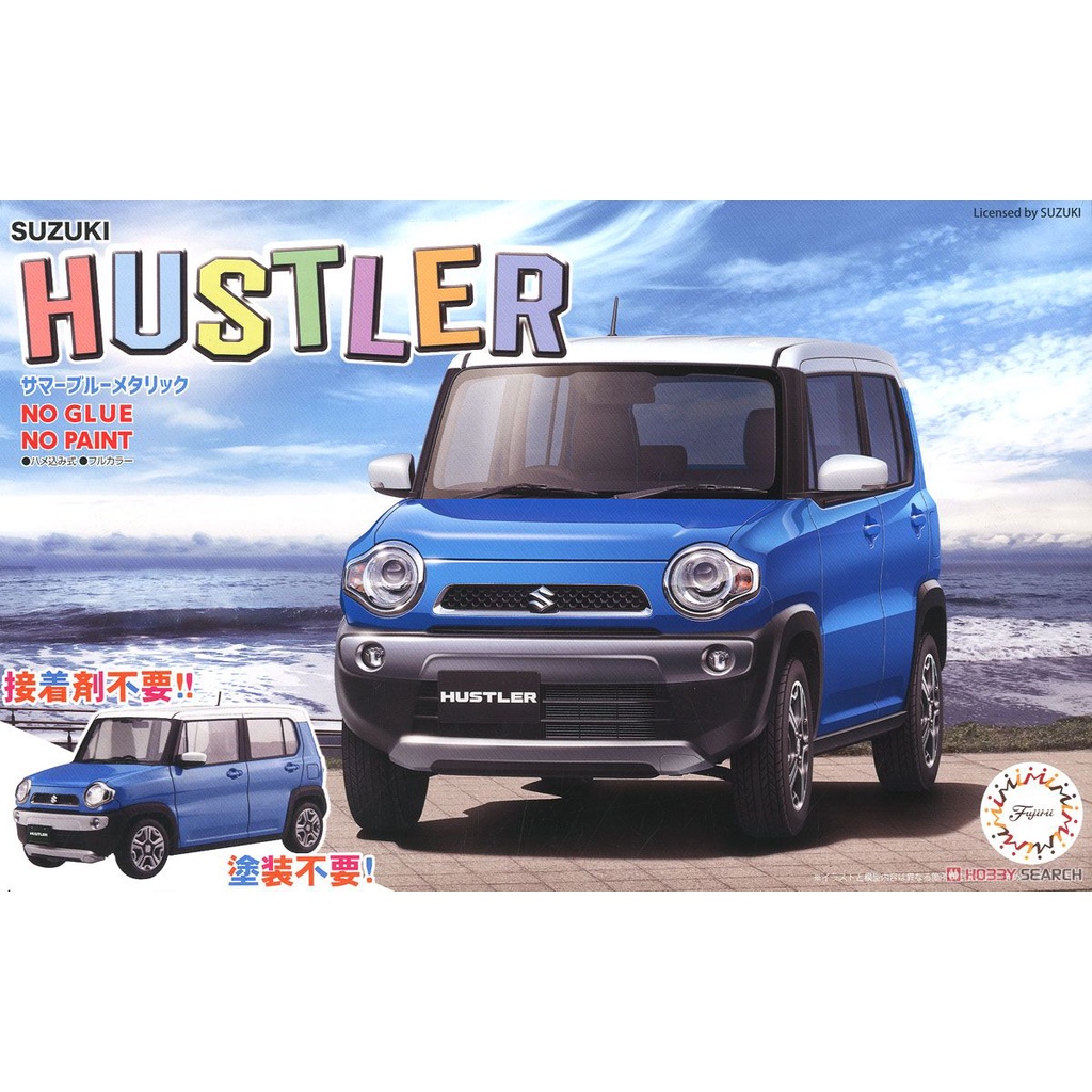 FUJIMI 汽車模型 1/24 車NEXT SUZUKI HUSTLER 寶藍色 付模型鉗 簡單組裝 東海模型