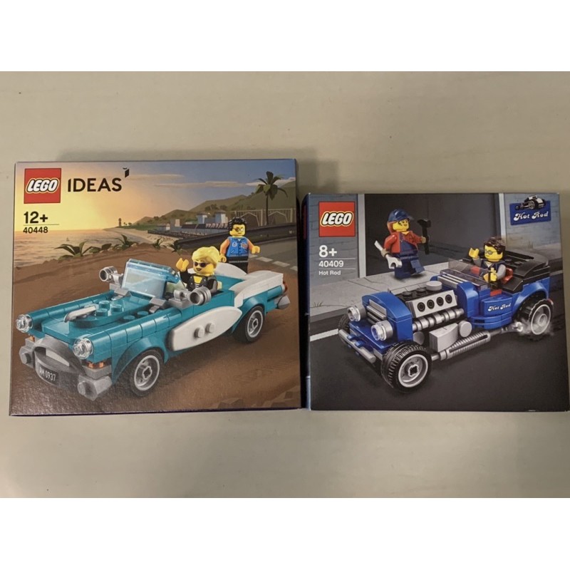 ［一天一樂高］40448+40409 LEGO 小車車 復古老爺車、Blue Fury Hot Rod