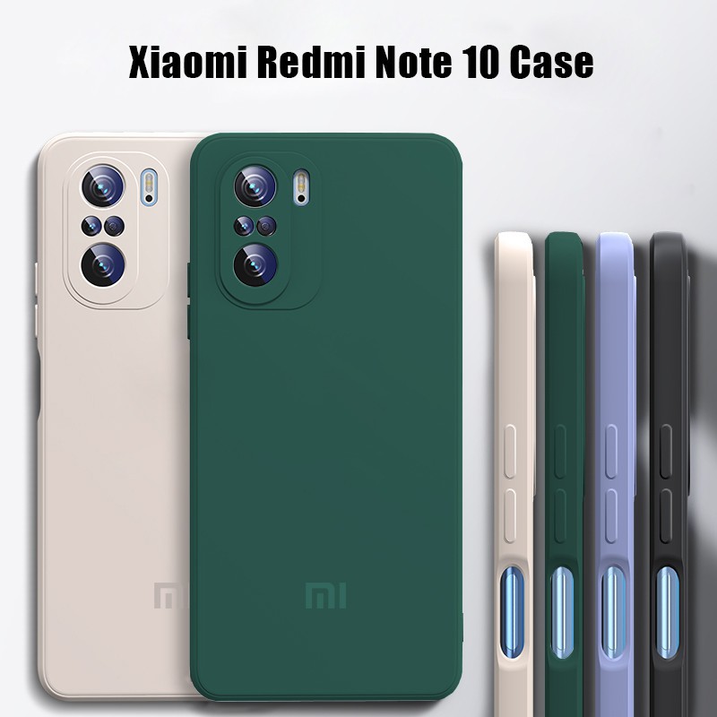 REDMI XIAOMI 方形矽膠手機殼適用於小米紅米 Note 10 Pro Max 10S 10T 4G POCO