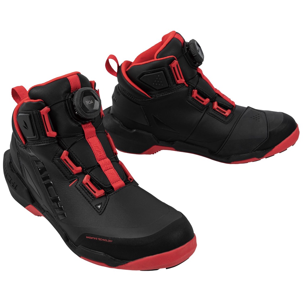 RS TAICHI 內層防水高透氣車靴 RSS013 球鞋 鋼繩鞋帶 BOA 打擋保護塊 紅【現貨＋預購｜立昇台北】