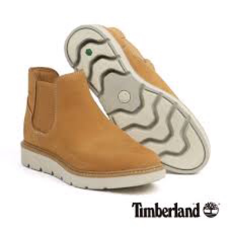 全新Timberland 女款小麥黃雙側伸縮騎士短靴（輕量）-台灣正品8.5號