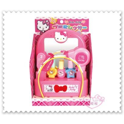 ♥小花花日本精品♥ Hello Kitty 梳妝台 玩具組 吹風機 髮箍 粉色 兒童玩具 家家酒 50104109